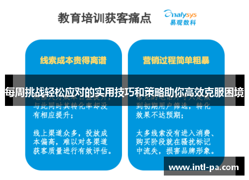 每周挑战轻松应对的实用技巧和策略助你高效克服困境
