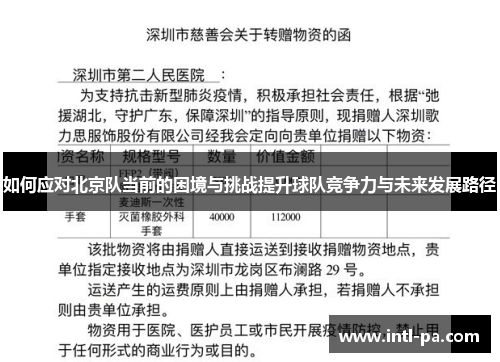 如何应对北京队当前的困境与挑战提升球队竞争力与未来发展路径