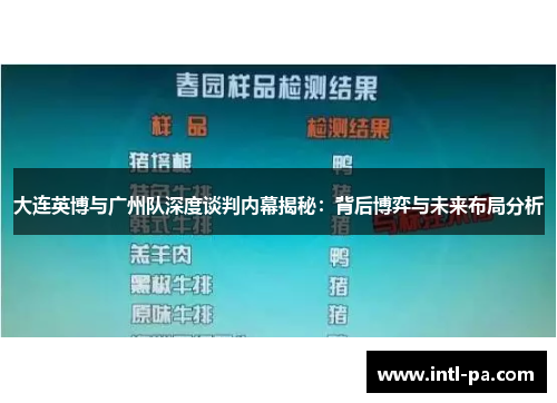 大连英博与广州队深度谈判内幕揭秘：背后博弈与未来布局分析