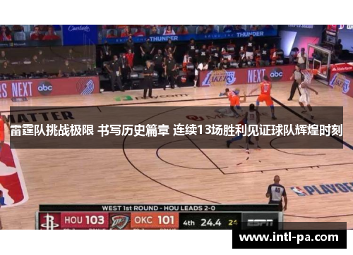 雷霆队挑战极限 书写历史篇章 连续13场胜利见证球队辉煌时刻